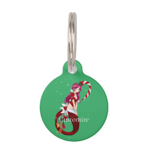Placa Para Mascotas Navidades Pixie Mermaid Thunder_Cove
