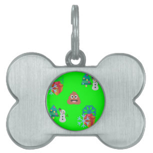 Placa Para Mascotas navidades poop emoji