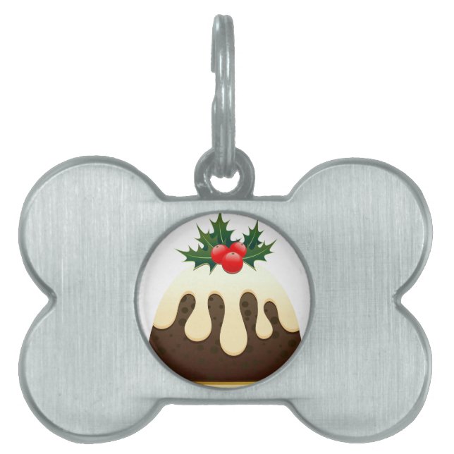 Placa Para Mascotas navidades puddings (Frente)