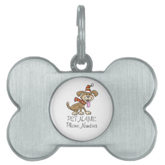 Placa Para Mascotas Navidades Puppy "Sparky" Etiqueta De Mascota Ósea