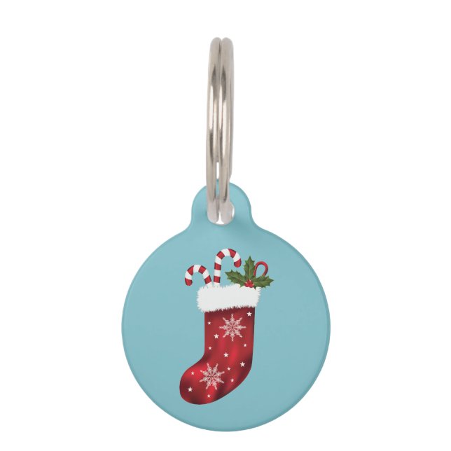 Placa Para Mascotas Navidades Rojos Estacionando Con Cañones De Candy  (Anverso)