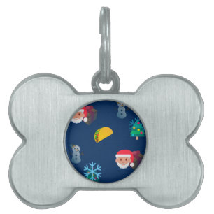Placa Para Mascotas navidades taco emoji