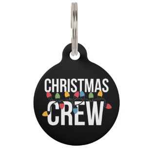 Placa Para Mascotas Navidades Tripulación de Navidad