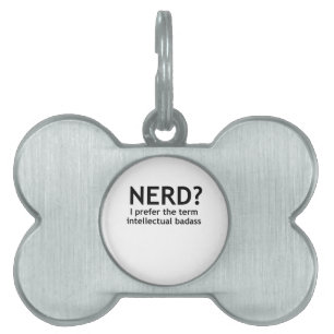 Placa Para Mascotas ¿Nerd? Diseño divertido y original