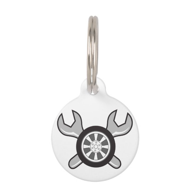 Placa Para Mascotas Neumáticos y Wrenches (Anverso)
