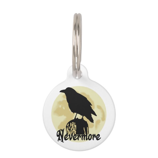 Placa Para Mascotas Nevermore Raven (Anverso)