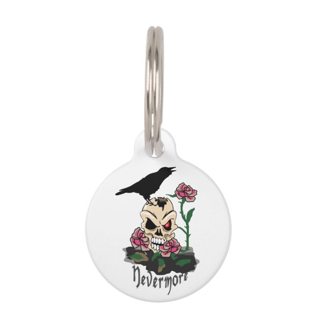 Placa Para Mascotas Nevermore Raven (Anverso)
