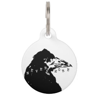 Placa Para Mascotas Nevermore Raven de Edgar Allan Poe