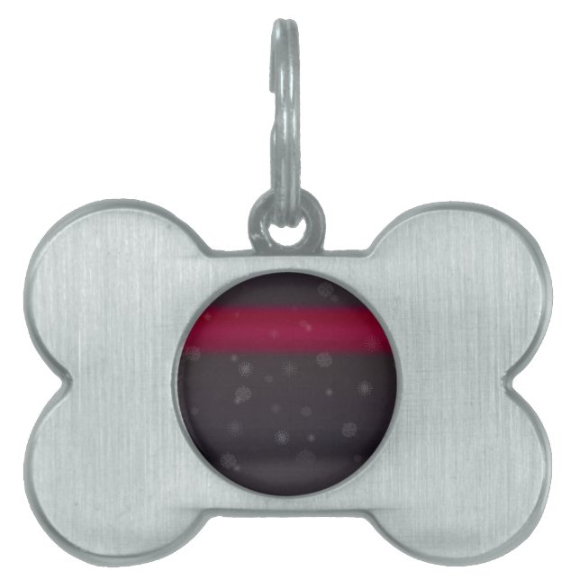 Placa Para Mascotas Nieve gris (Frente)