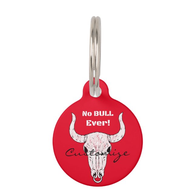 Placa Para Mascotas Ningún Bull Nunca Thunder_Cove (Reverso)