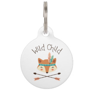 Placa Para Mascotas Niño salvaje