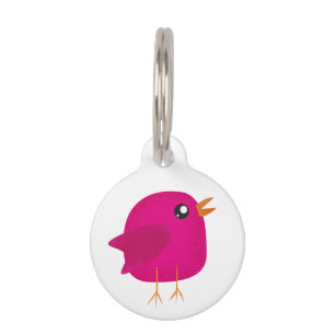 Placa Para Mascotas Niños adorables pájaros