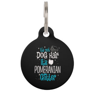 Placa Para Mascotas No es pelo de perro, es regalo de purpurina de Pom