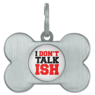 Placa Para Mascotas No hablo con ISH