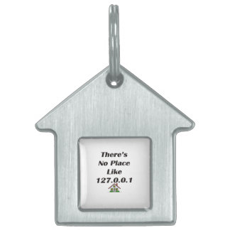 Placa Para Mascotas No hay lugar como el negro con la casa