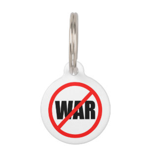 Placa Para Mascotas No hay símbolo de guerra