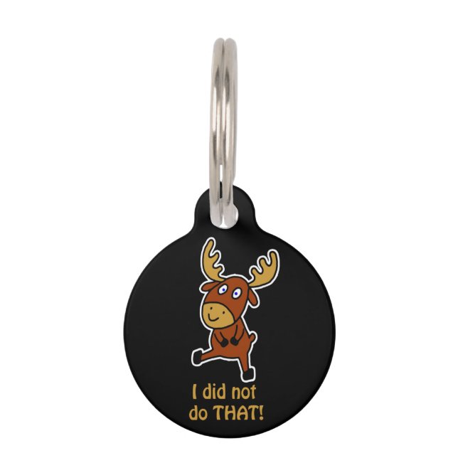 Placa Para Mascotas ¡No hice eso! Bonito alce para perros (Anverso)