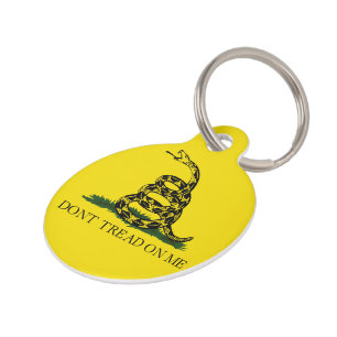Placa Para Mascotas No me enseñes la bandera de Gadsden
