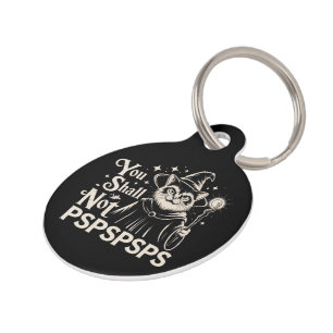 Placa Para Mascotas No Pasarás PSPSPSPS Gato Divertido Mago Papá 
