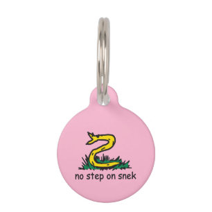 Placa Para Mascotas No pisar en snek memes parodia de Gadsden SnekRigh