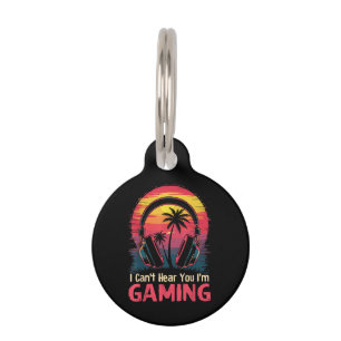 Placa Para Mascotas No puedo oírte estoy jugando videojuegos divertido