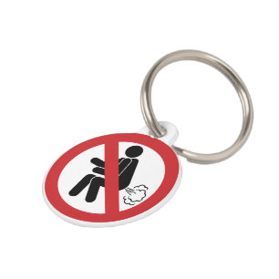 Placa Para Mascotas NO ⚠ Rótulo de inodoros tailandeses divertidos ⚠