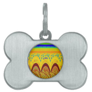 Placa Para Mascotas No te preocupes por ser feliz diseño de impresión