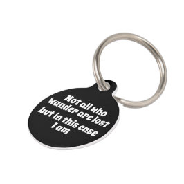 Placa Para Mascotas No Todos Los Que Se Pierden Pero Estoy Personaliza