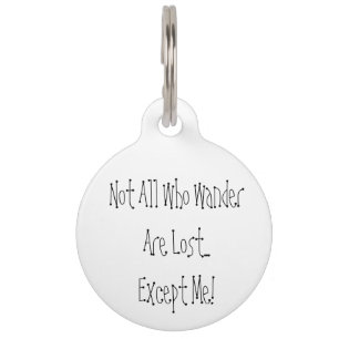 Placa Para Mascotas No Todos Los Que Se Pierden Pero Yo Contáctese Con