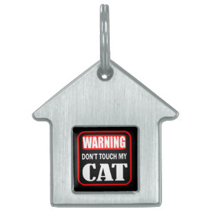 Placa Para Mascotas no toques a mi gato