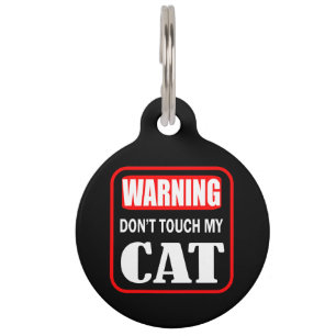 Placa Para Mascotas no toques a mi gato