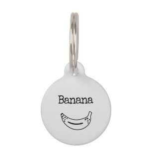 Placa Para Mascotas Nombre Bonito Banana