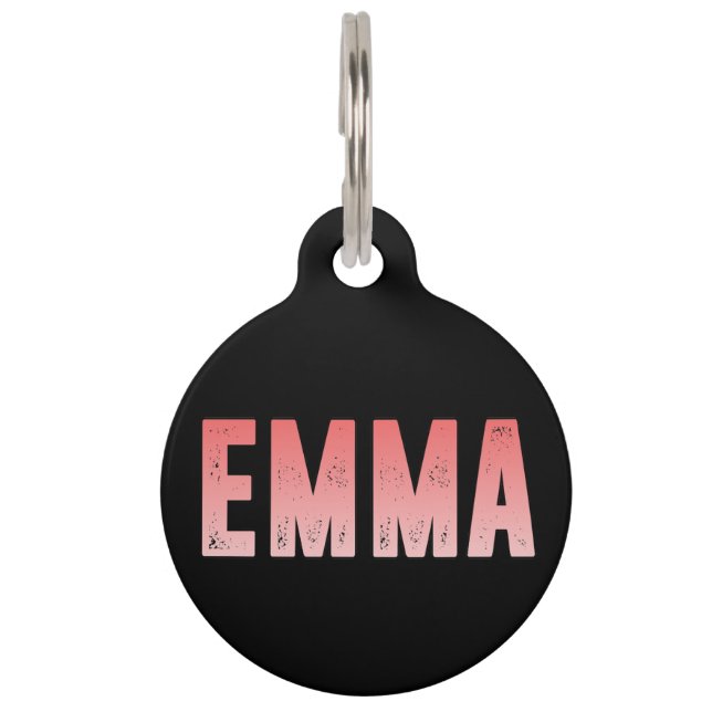 Placa Para Mascotas Nombre de Emma (Anverso)