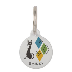 Placa Para Mascotas Nombre de gato ID personalizado lote Mascota Retro