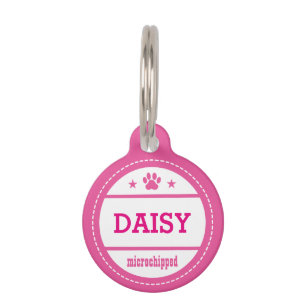 Placa Para Mascotas Nombre de perro microchito Llamar a mi gente