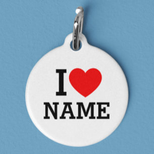 Placa Para Mascotas Nombre del corazón