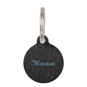 Placa Para Mascotas Nombre del Mascota del personalizado Guión azul de