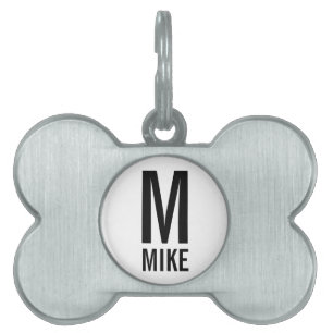 Placa Para Mascotas Nombre del Mascota personalizado con monograma