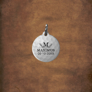 Placa Para Mascotas Nombre del patrón de bola de golf personalizado a