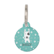 Nombre del Personalizable de perro de Cute Bull Te