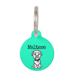 Placa Para Mascotas Nombre Maltés