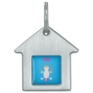 Placa Para Mascotas Nombre personalizado Axolotl del Día de los Muerto