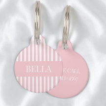 Nombre personalizado chic femenino de rayas rosada
