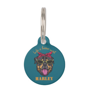 Placa Para Mascotas Nombre personalizado de Guay Rottweiler Dog Lover