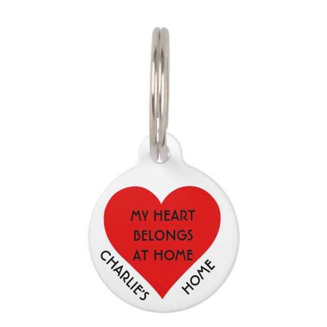 Placa Para Mascotas Nombre personalizado de Personalizado gracioso (Anverso)