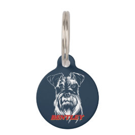 Placa Para Mascotas Nombre personalizado del amante del perro de Schna