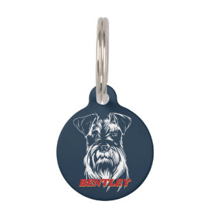 Placa Para Mascotas Nombre personalizado del amante del perro de Schna