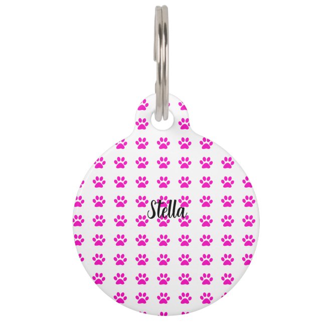 Placa Para Mascotas Nombre personalizado Dibujar patrones Patrones de  (Anverso)