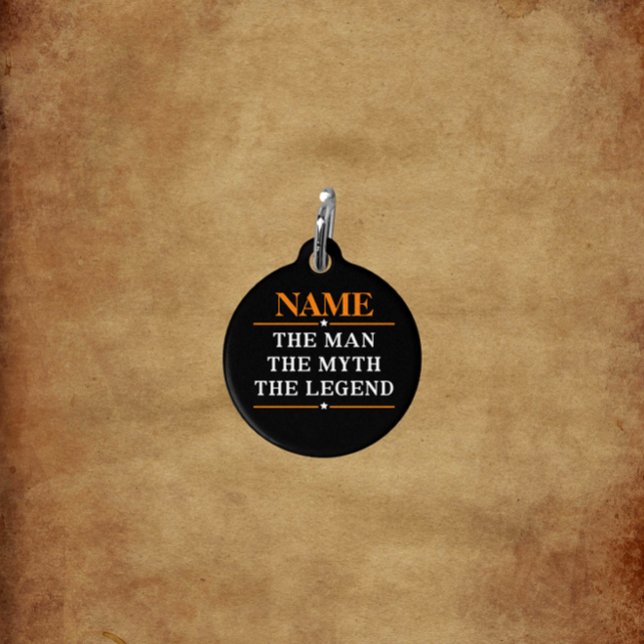 Placa Para Mascotas Nombre Personalizado El Hombre El Mito La Leyenda (Subido por el creador)