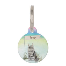 Nombre personalizado Maine Coon Cat Mascota